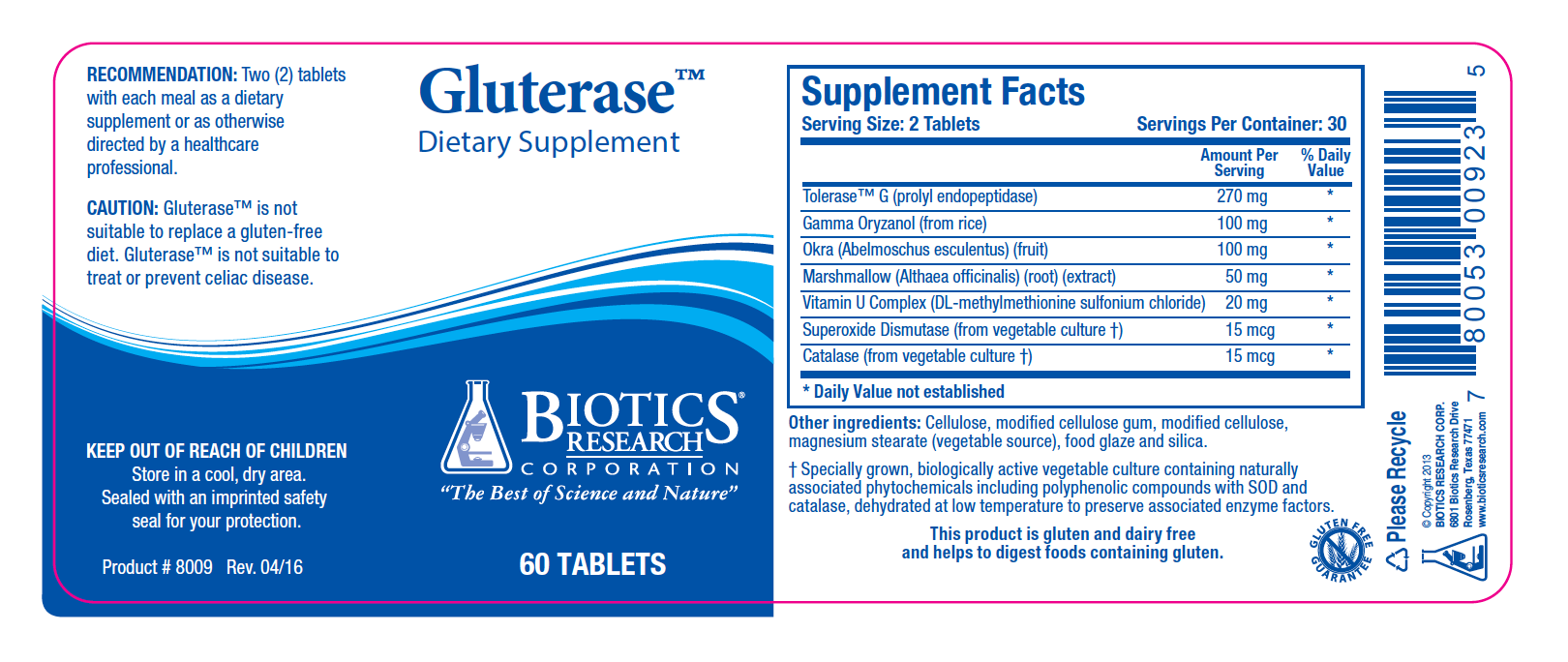 Gluterase (Intolérance Gluten)