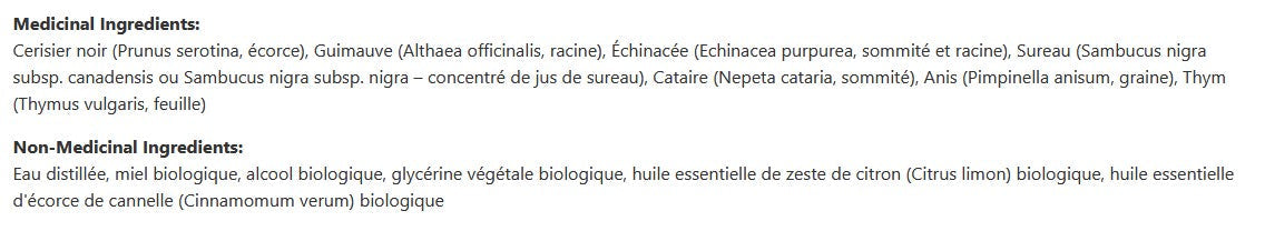 Sirop au sureau contre la toux - Enfants